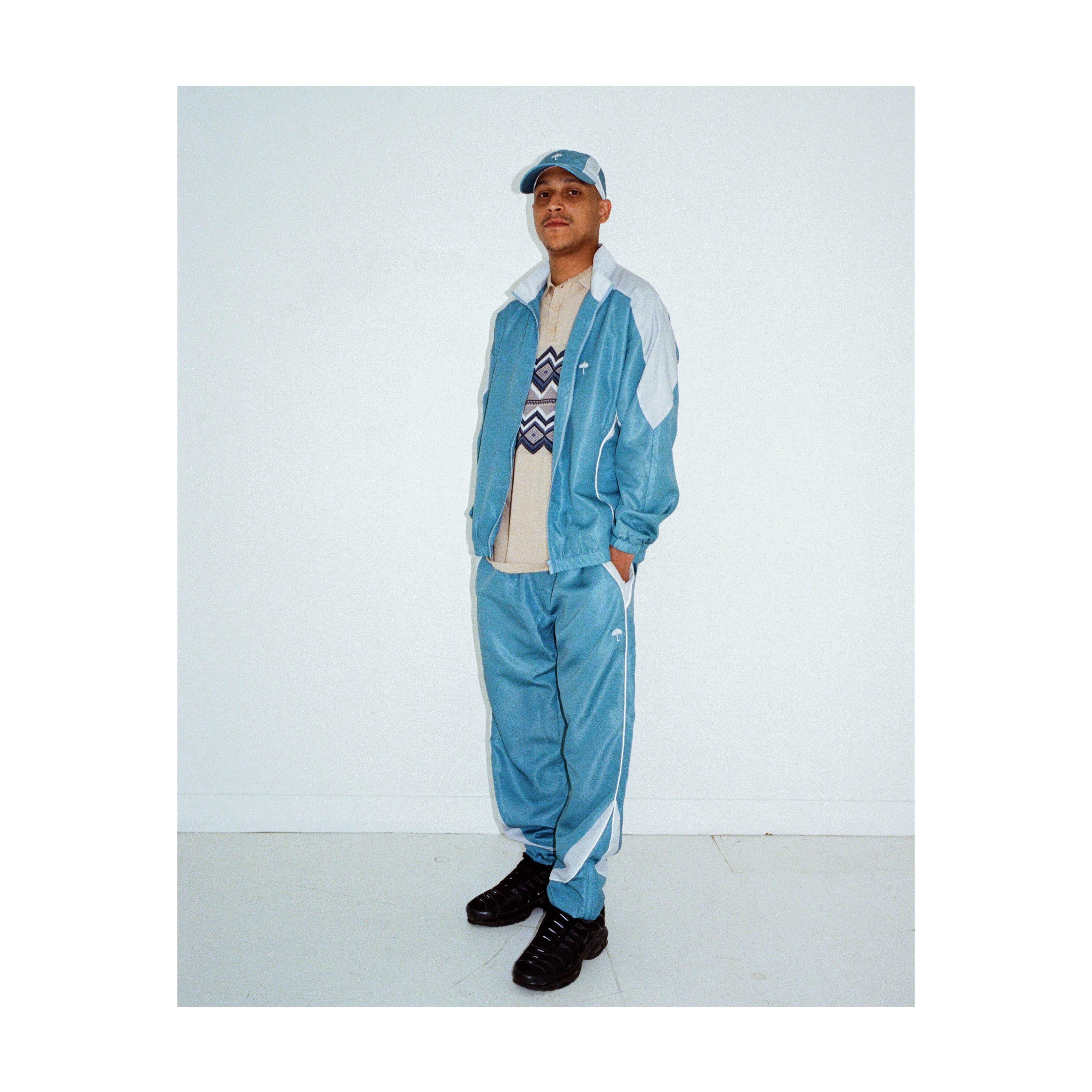 COMPETE TRACKSUIT JACKET GREY/BLUE - Image 5